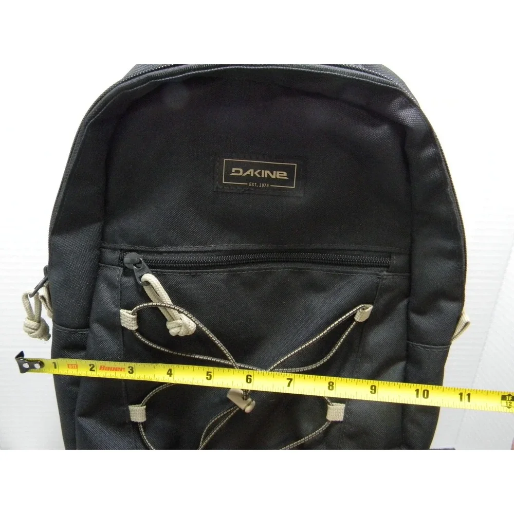 Dakine Sling Backpack Black Tan Single Strap Bungee Crossbody Outdoor Bag